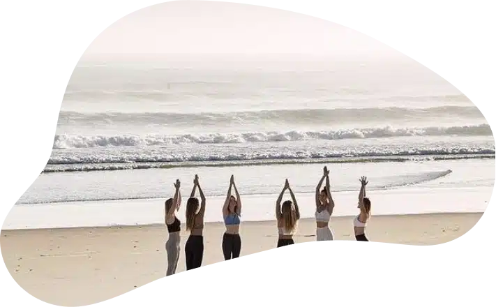 A group of women stretching
