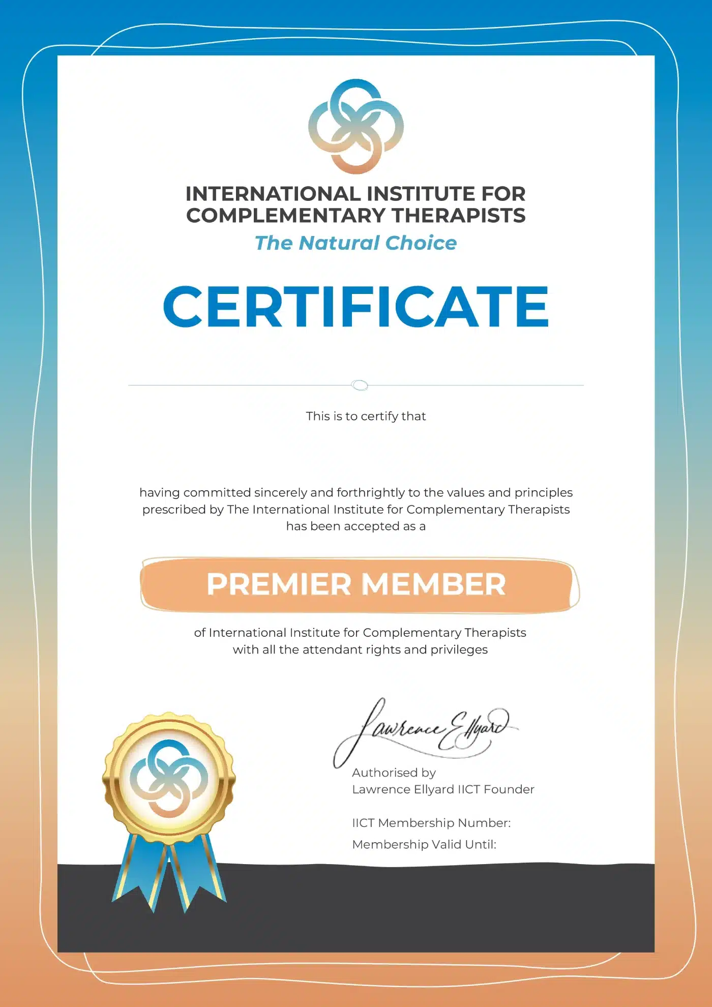 Premier Certificate