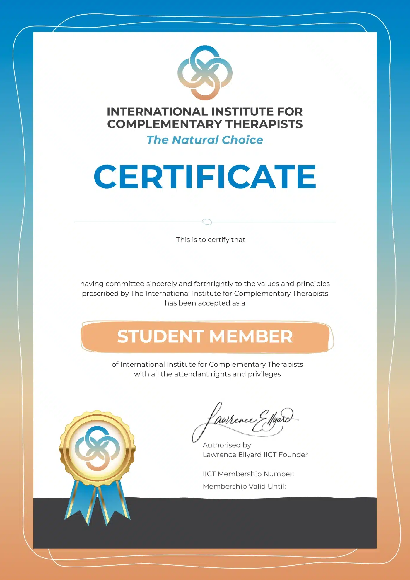 Student Certificate