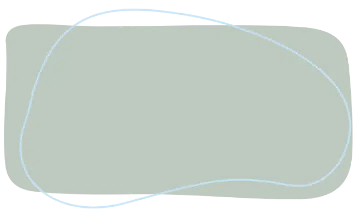 Green Blob with blue outline